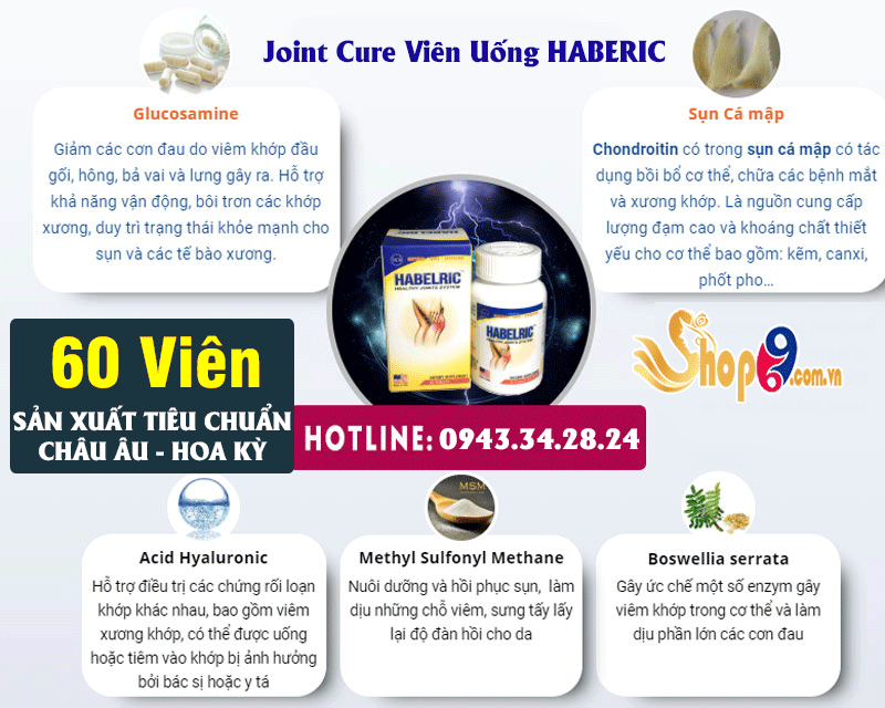 Joint Cure Viên uống HABERIC 60 Viên USA nguồn gốc tại Hoa Kỳ