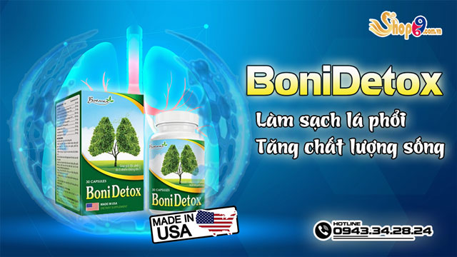 Boni Detox - Giúp giải độc phổi, làm sạch phổi hiệu quả
