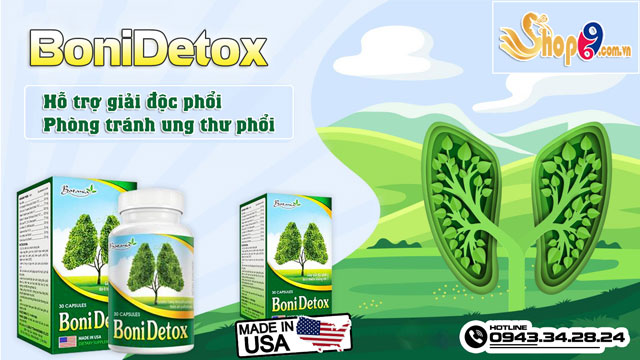 Boni Detox có công dụng tuyệt vời trong làm sạch phổi 