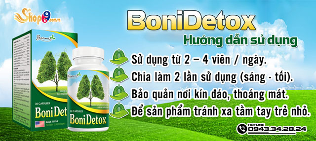 Hướng dẫn sử dụng và bảo quản của Boni Detox 