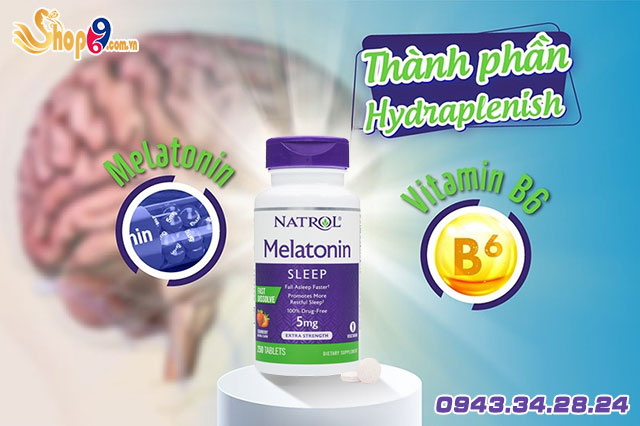 thành phần có trong sản phẩm natrol melatonin sleep