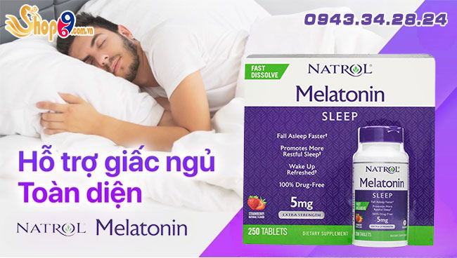 giới thiệu sản phẩm natrol melatonin sleep