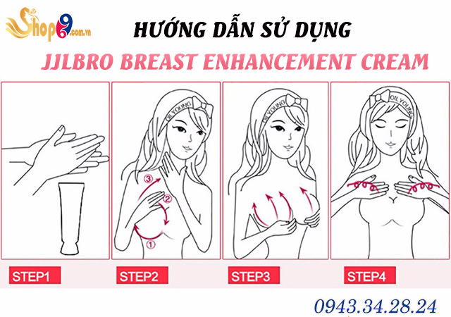 hướng dẫn sử dụng jjlbro breast enhancement cream